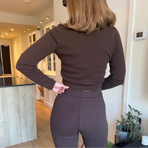 Aritzia Babaton Wool Cardigan Brown SMALL - Picture 3 of 9
